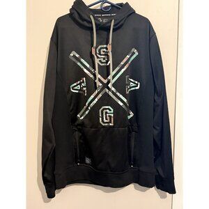 Saga Outerwear Mens XL Thick Camo Pullover Hoodie Great Condition Made In USA